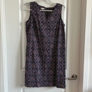 Talbots Women’s Casual Stretch All Over Geometric Print Sheath Dress 14W